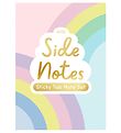 Ooly Sticky Notes Book - Side Notes - Pastel Rainbows