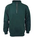 Hound -Sweatshirt - Halber Reiverschluss - Deep green