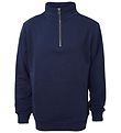 Hound Sweat-shirt - Demi-zip - Marine