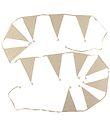 A Little Lovely Company Bunting Banner - 12 Cotton Flags - Beige