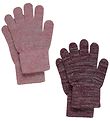 CeLaVi Gloves - Wool/Polyester - 2-Pack - Rose Brown w. Reflex