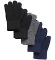 CeLaVi Handschuhe - Wolle/Nylon - 5er-Pack - Schwarz/Blau