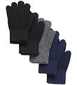 CeLaVi Gants - Laine/Nylon - 5 Pack - Noir/Bleu