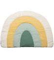 Sebra Knitted Play Mat - Rainbow - 130x85 - Dusty Green
