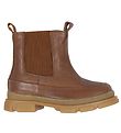Pom Pom Winter Boots Boots - Chunky Chelsea Boot - Camel