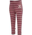 Hummel Leggings - HmlUnited Tights - Röndótt - Woodrose