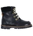 Pom Pom Winter Boots Boots - Lace Boot Tex - With Front - Black