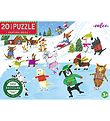 Eeboo Puzzle Game - 20 Bricks - 28x38 cm - Skating Dogs