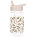A Little Lovely Company Water Bottle with. Straws - 450 mL - Blo