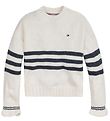 Tommy Hilfiger Bluse - Strick - Prep Stripe Pullover - Ivory Ped