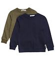 Minymo Sweatshirt - 2-pack - Dark Olive