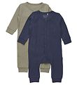 Minymo Onesie l/ - 2-pack - Dark Marinbl