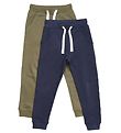 Minymo Jogginghosen - 2er-Pack - Dark Olive