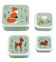 A Little Lovely Company Lunchbox Set - 4 pcs - Liningest Friends