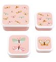 A Little Lovely Company Lunchbox Set - 4 pcs - Butterflies