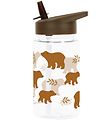 A Little Lovely Company Water Bottle with. Straws - 450 mL - Bea