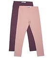 Minymo Leggings - 2 Pakki - Misty Rose
