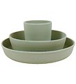 Filibabba Dinner Set - Silicone - 3 Parts - Green