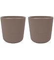 Filibabba Silikon Becher - 2er-Pack - Warm Grey