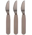Filibabba Silicone Knives - 3-Pack - Warm Grey