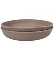 Filibabba Teller - Silikon - 2er-Pack - Warm Grey
