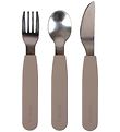 Filibabba Silicone Cutlery - Warm Grey