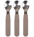 Filibabba Silicone Spoons 3-Pack - Warm Grey