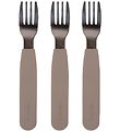 Filibabba Silicone Forks - 3-Pack - Warm Grey