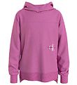Calvin Klein Hettupeysa - Monogram Off Sett Hoodie - Iris Orch
