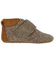 Pom Pom Slippers - Wool - Brown Melange
