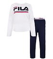 Fila Pyjamasetti - Valkoinen/Laivastonsininen, Logo