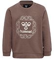 Hummel Sweatshirt - hmlLime - Deep Taupe m. Silver