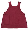 Asi Dúkkuföt - 43-46 cm - smekkkjóll - Burgundy