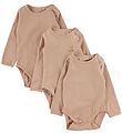 Petit by Sofie Schnoor Bodysuit /s - 3-Pack - Nougat