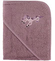 Nørgaard Madsens Baby towel - 100x100 cm - Plum w. Unicorn