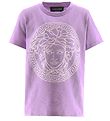 Versace T-Shirt - Violet/Blanc av. Imprim