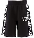 Versace Shorts en Molleton - Noir av. Blanc