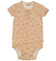 Wheat Romper s/s - Nauwelijks Beige Small bloemen