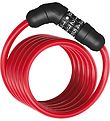 Abus Serrure spirale toile 4508C - 150 cm - Rouge