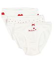 Petit Bateau Knickers - 3-Pack - White w. Hearts