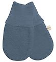 Racing Kids Mittens - Wool/Cotton - Dusty Blue