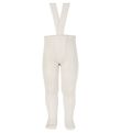 Condor Strumpbyxor m. Hängslen - Rib - Beige