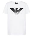 Emporio Armani T-Shirt - Blanc av. Marine