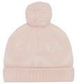 Emporio Armani Bonnet - Laine/Soie - Rose av. Blanc