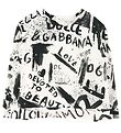 Dolce & Gabbana Sweatshirt - DG Next - White/Black w. Beads
