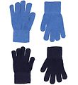 CeLaVi Handskar - Ull/Nylon - 2-pack - Bright Cobalt/Marinbl