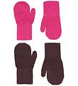 CeLaVi Mittens - Wool/Nylon - 2-Pack - Pink/Dark Purple