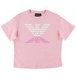 Emporio Armani T-shirt - Pink Orchidea w. Logo