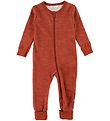 Joha Jumpsuit with. Feet - Wool/Bamboo - Red