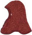 Joha Balaclava - Wool - 2-layer - Burgundy w. Pattern